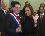 La Presidente recibe a su par del Paraguay.